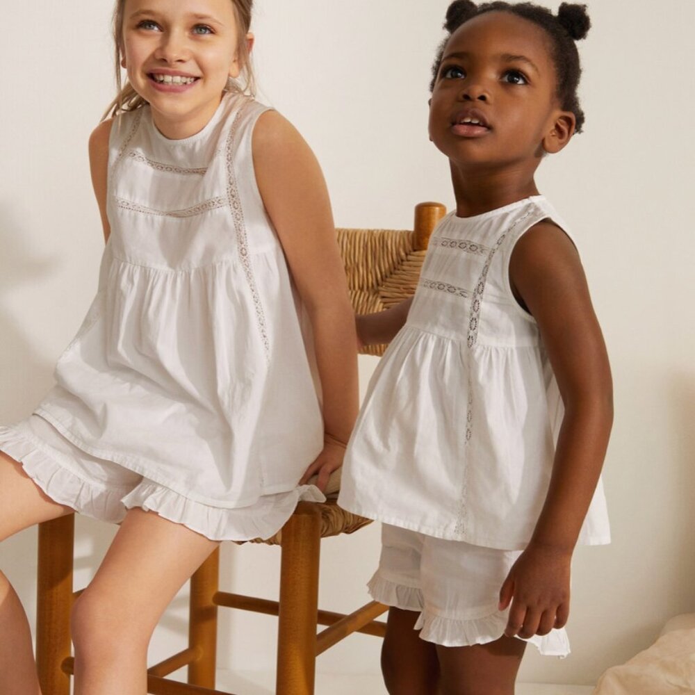 MANGO OPENWORK COTTON PAJAMAS